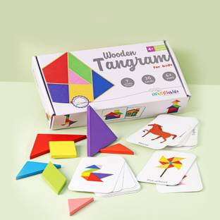 FIRSTCRY INTELLISKILLS Wooden Tangram Puzzle - 36 Pcs