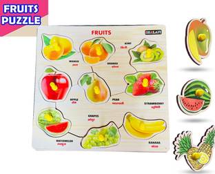 SHALAFI Educational Board Games Fruits matching Puzzle Board 3D Books Jigsaw puzzle