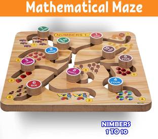 SHALAFI Math Practicing Number/Counting Letter Matching Learning Tracing Board/Slate/Toy