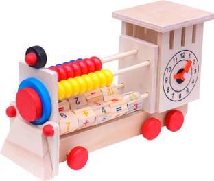 like sanya Montessori Toys Train and Guitar Learning for Kids pack2