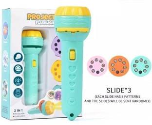 CrazyBuy Mini Slide Projector Flashlight Torch, Kids Projection Light Toy