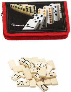 Globular Domino Tile Game Double 6 Color Dot 28 Pcs Dominoes Set