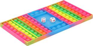 Aditi Toys Pop It Ludo Toy,Pop it Glow in Dark Game Board With 2 Dice For Kid,BIS Approved