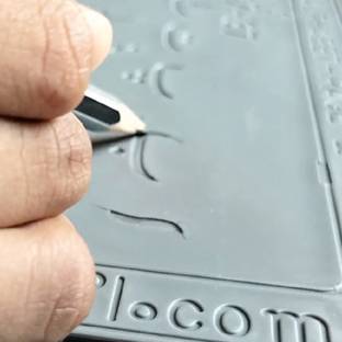 AKSHARABHYAS URDU ALPHABET SLATE with total letters in grooves in a single slate Alphabet depicted in Page 1 and words in Page 2 on each for thorough practice with Pencil.