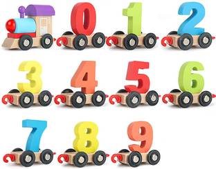 Wembley Colourful Wooden Digital Number Train Learning Educational Toys 2 Year & Above