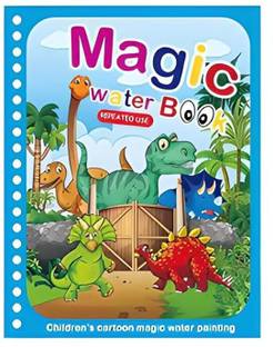 GJSHOP Water Coloring Books Unlimited Fun Drawing Reusable Water Reveal Activity