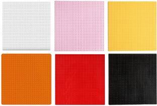 Bibox Base Plate Board 10" x 10" (32 x 32 Pegs) 6 Colour Lego Compatible
