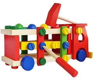 TRU TOYS 2 in 1 Screw Car Vehicle Hammer Ball | Reassembly Multifunction Building Blocks