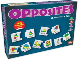 YUIOP - Opposites - Educational Game - Learn Opposite Words - 48 Plastic Tiles