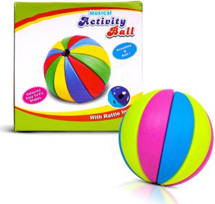 Toy Cloud Musical Activity Ball with Rattle Toy for Babies, Easy-to-Assemble Sensory Ball