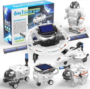 Baba Fab 6 in 1 Solar Robot Space Toys Science Kits | Solar STEM DIY Toys For Kids