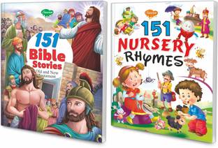 Sawan Present Set Of 2 Story Books | 151 Series | Bible Stories & Nursery Rhymes