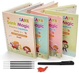 ANKREN Magic Practice Copybook, (4 Book + 10 Refill+ 2 Pen +2 Grip) Set-357