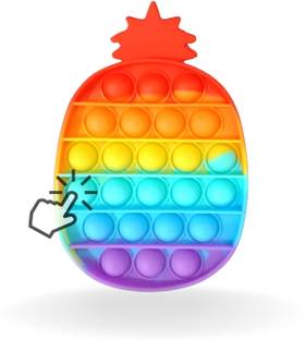 Kids Mandi Pop It Bubble Fidget Toy, Pineapple Shaped Sensory Toy for Kids and Adults