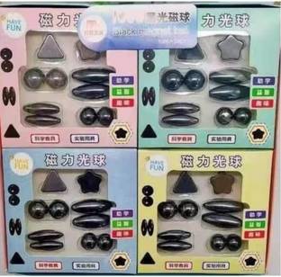 Sawkirp darshraj Magnetic ( Triangle balls, Oval big & Oval small flower Shape 10 pieces)