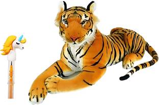 skytrapper COMBO Pack of Unicorn Pencil and Stuffed Fur Tiger soft toy for kids