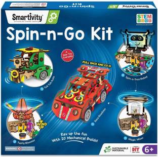 Smartivity 20-in-1 Multi-Builds Spin-n-Go Kit for Kids 6-8-10-12 years old Boys & Girls