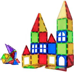 Gomzy Magnetic Tiles Building Blocks Set 26 PCS Colorful 3D Magnet Toys for Kids