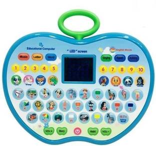 Pulsbery English Learner Educational Laptop-Apple Shaped-LED Display and Fun Music