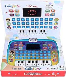 mega shine Educational Learning Kids Laptop Tablet Computer Plus Piano