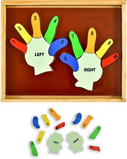 Smartcraft Learn the Counting Left Hand and Right Hand Puzzled Multicolour - 13 pieces