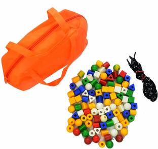 kidsclue Solid 100 Beads Shapes for Active Kids