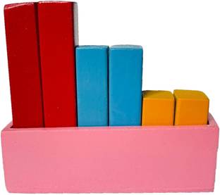 Plus Shine Math Play Rods Large Stepped Counting Blocks Shape Number Recognition Toys Kit