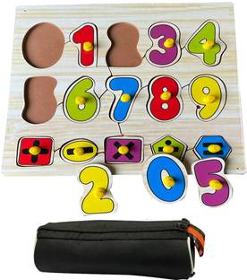 SHALAFI Board Games, Learning toy Activity Books Math Counting puzzles Free Pencil Pouch