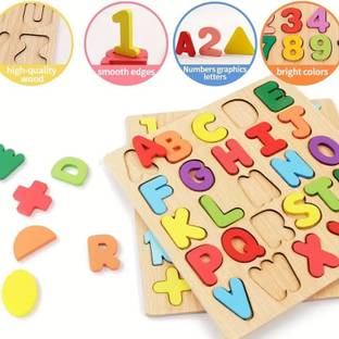 Rainbowstore Wooden Peg Board: A Way to Learn Numbers and Letters for Kids, Ages 3+ (pack 2)