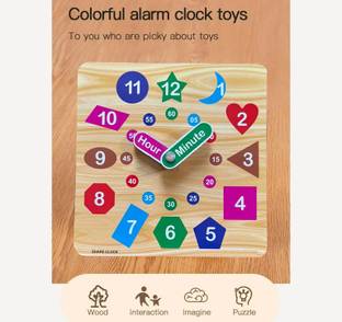 Plus Shine Kids Telling Time Learning Clock for Analog & Digital Teaching Time Watch Toys