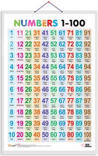Numbers 1-100 Early Learning Educational Chart for Kids | 20"X30" inch |Non-Tearable and Waterproof | Double Sided Laminated | Perfect for Homeschooling, Kindergarten and Nursery Students Paper Print