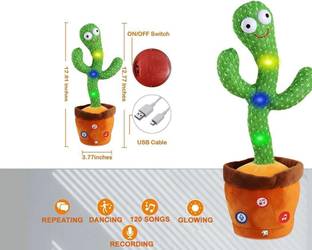 funfinityworld Dancing Cactus Toy Best Interactive Singing & Talking Cactus with Fun Lights