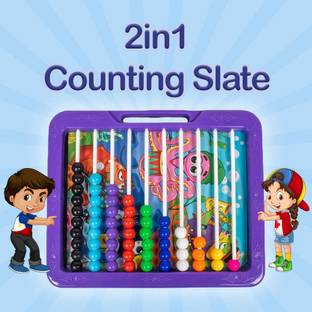 Skyago 2 in 1 Educational Classic Slate With Duster Scribble Count & Learn With Fun