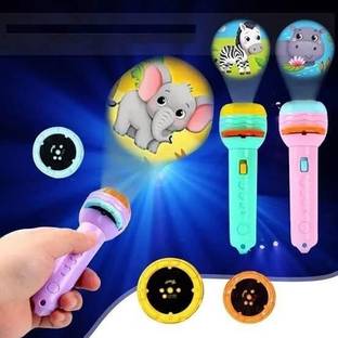 Sitrus Mini Slide Projector Flashlight Torch, Kids Projection Light Toy (Multicolor)