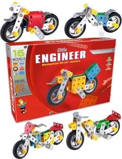 SHIPEASE Little Engineer Bike Mechanical Kit for Kids Building Blocks Construction Toys
