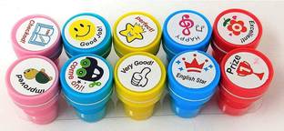Kartual Birthday Party Gift Item For Kids| Art & Craft Good Assort Design Stamps(10 Pcs)