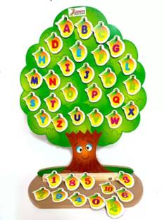 giraffe play store English Alphabet and Numbers Counting Mango Tree Wooden Learning Toys for Kids