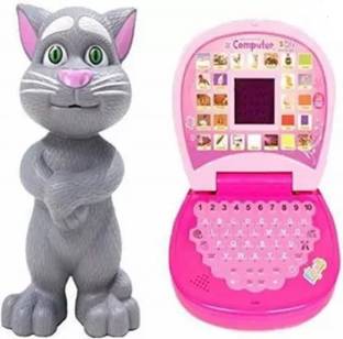 Tenmar combo Talking Tom CAT and Pink Display educational musical laptop