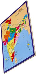 Cyrus EASY TO CARRY PUZZLE GAME INDIA MAP BOARD FOR ALL BOYS & GIRLS FOR LEARNING.