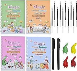 Labhimpex 517-Magic Practice Copy, (4 + 10 Refill+ 2 Pen +2 Grip) Set-273-517-AA-2617-A