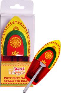 Desi Toys DesiToys Premium Steam Toy Tin Boat, Putt Putt Nav