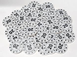 MOREL 20 RS PLASTIC CURRENCY TOKEN COINS COUNTERS CHIPS POKER PLAYING DENOMINATION