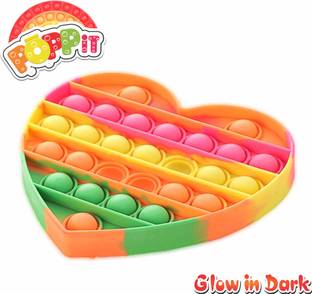 Aditi Toys Pop It Fidget Toys, Pop it Rainbow (Pop it Heart)