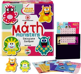 BRAIN BASKET Math Monsters Strategy Game for Ages 6–99 – Fun Educational Math Board Game