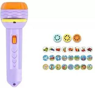 saifiji toyzone 3 slides 24 patterns Mini Projector Torch Toy Flashlight for kids