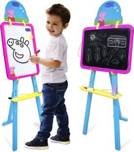 Jayaansh Traders 8 in 1 Magnetic Writing Easel Board for Educational Learning Activities (Peppa Pig)