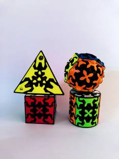 Acadzo Gear Family Cambo ( Gear 3 x 3, Gear Cylinder, Gear Sphere, Gear Pyraminx)