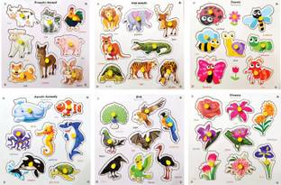 Khilonewale Aquatic, Domestic & Wild Animals, Insects, Birds, Flowers Wooden Puzzles