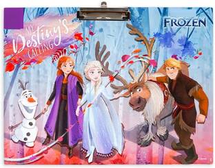 zokato Disney 2 in 1 Smart Drawing/White Board Frozen Printed Big Size (14 x 18.5 inch)