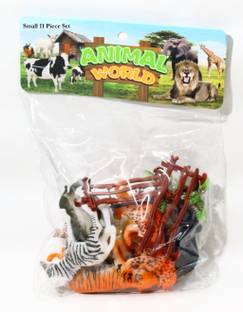 Ophiuchus Wild Animals Figures Set for Kids Educational Toy Big Size Pack of 11 piece